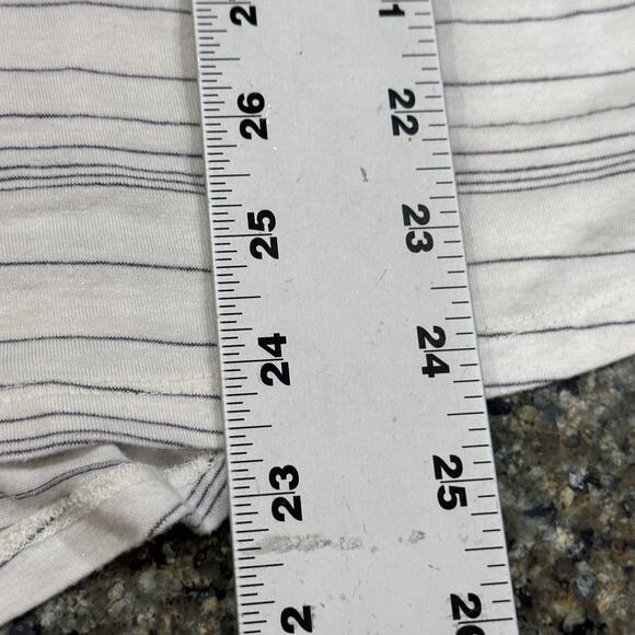 Genuine Merchandise Seattle Mariners Top Women Large White Blue V Neck Striped - Picture 5 of 7